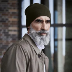 Oliwkowa lekka beanie z bawełny organicznej Kyler Kite