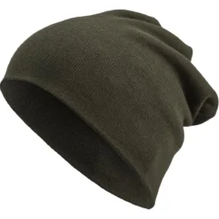 Oliwkowa lekka beanie z bawełny organicznej Kyler Kite