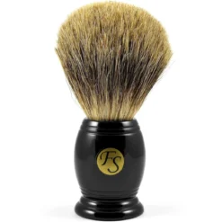 Pędzel do golenia Pure Badger z czarnego rogu