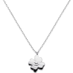 Pearlmania | Lucky Clover naszyjnik z zawieszką ze stali nierdzewnej