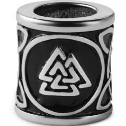 Pierścionek do brody wiking valknut ze stali nierdzewnej