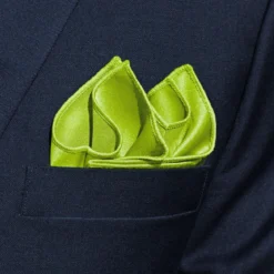 Poszetka w kolorze limonkowej zieleni Basic
