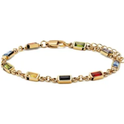 Prism | Spectrum bransoletka w złotym odcieniu z kryształowego szkła