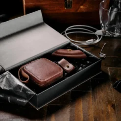 Profesjonalny zestaw prezentowy do organizacji deluxe | Brązowa skóra