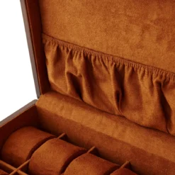 Pudełko z brązowego dębu na 10 zegarków
