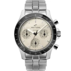 1960 Racing Chronograph | Stal chirurgiczna i złamana biel