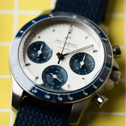 1960 Racing Chronograph | Stal chirurgiczna, granatowy i biały