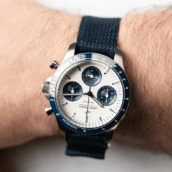 1960 Racing Chronograph | Stal chirurgiczna, granatowy i biały