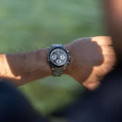1960 Racing Chronograph | Stal chirurgiczna, czarny i złamana biel