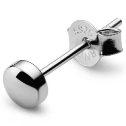 Rodowany kolczyk sztyft 4 mm ze srebra próby 925