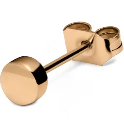 Różowo-złocisty kolczyk sztyft 4 mm