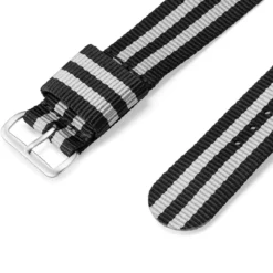 Ryka | 22mm czarno-szary nylonowy pasek do zegarka