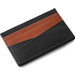 Skórzane czarne etui na karty RFID Lacey