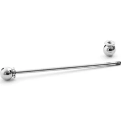 Srebrzysta szpilka do kołnierzyka z kuleczkami