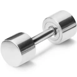 Srebrzysty kolczyk sztyft 4 mm