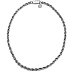 Srebrzysty naszyjnik z łańcuszkiem linowym 6 mm Collin Amager