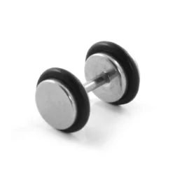 Srebrzysty wkręt z gumką 6 mm