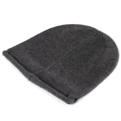 Szara czapka beanie z wełny merynosa Franke Montagna