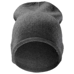 Szara czapka beanie z wełny merynosa Franke Montagna