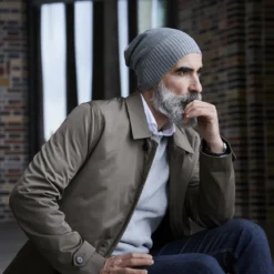Szara wiosenna czapka beanie Konrad Kite