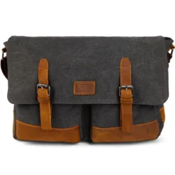 Szaro-jasnobrązowa torba na laptopa Spencer Grey