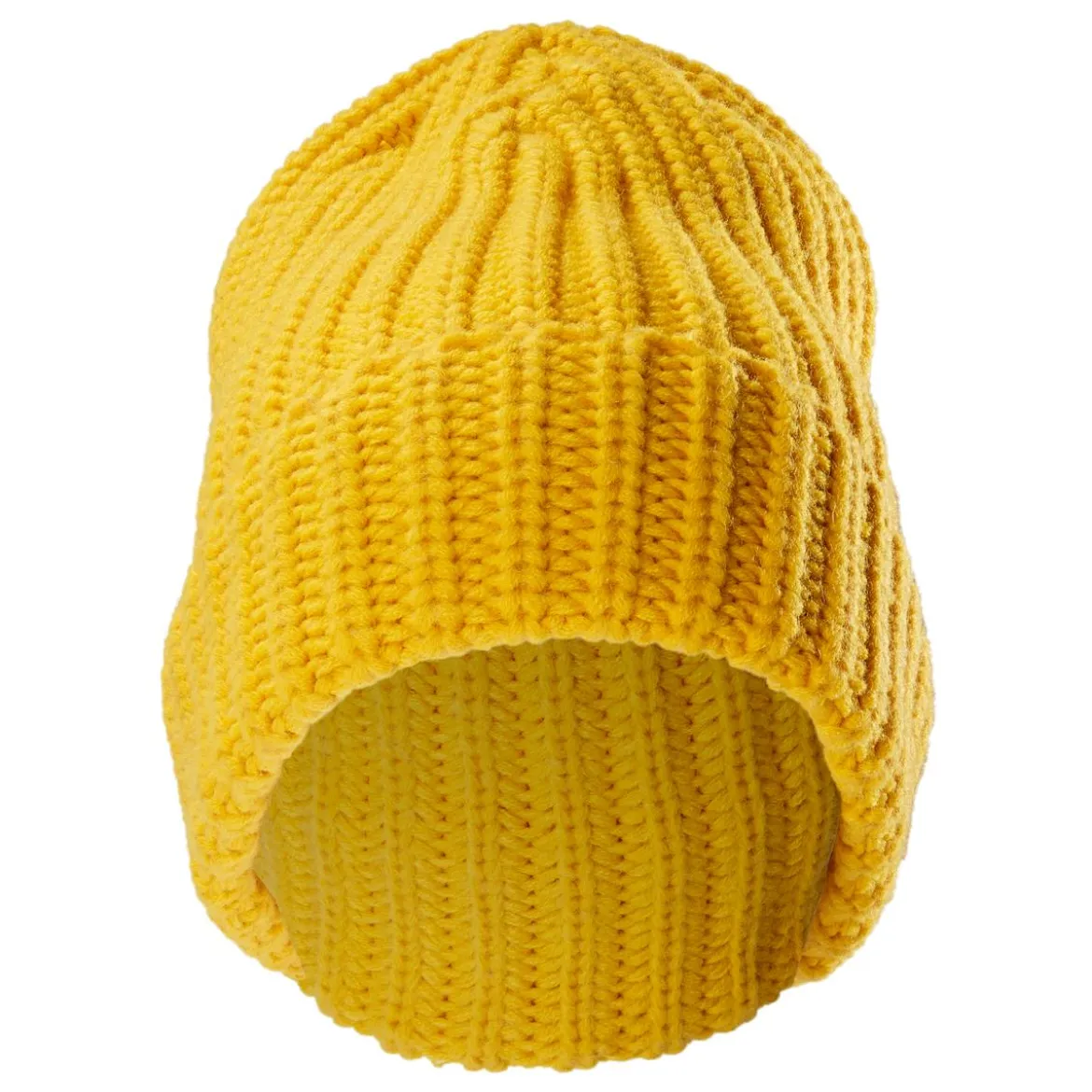 Żółta masywna dzianinowa czapka beanie Fee Montagna