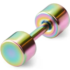 Tęczowy kolczyk sztyft 4 mm
