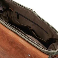 Torba Listonoszka Vintage W Kolorze Army Green