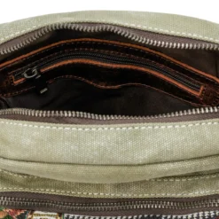 Torba Na Ramię Boho Z Płótna W Kolorze Retro Army Green