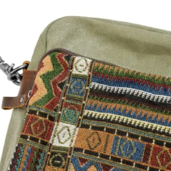 Torba Na Ramię Boho Z Płótna W Kolorze Retro Army Green