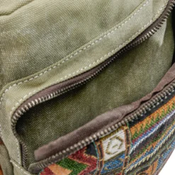Torba Na Ramię Boho Z Płótna W Kolorze Retro Army Green