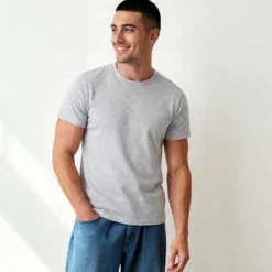 TrueFeel | Jasnoszary premium bawełniany T-shirt