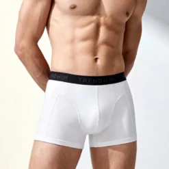 TrueFeel | 3-Pack białe komfortowe bokserki bambusowe