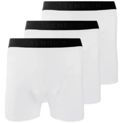 TrueFeel | 3-Pack białe komfortowe bokserki bambusowe