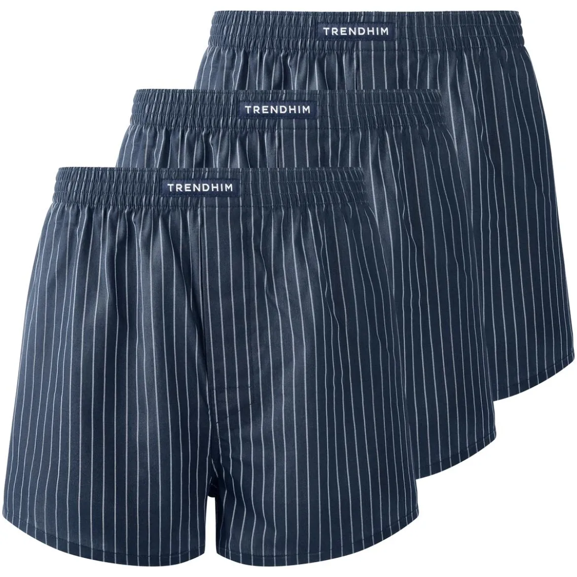 TrueFeel | 3-Pack bokserek z bawełny premium w granatowo-białe paski, luźny krój