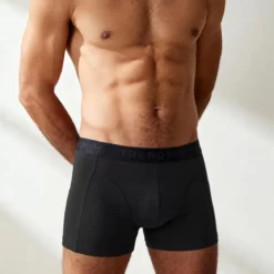 TrueFeel | 3-Pack czarne komfortowe bokserki bambusowe