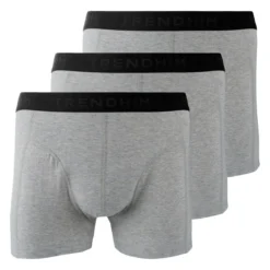 TrueFeel | 3-Pack jasnoszare bokserki z bawełny premium