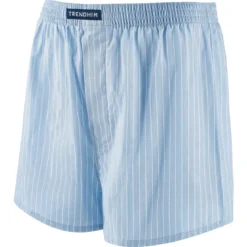 TrueFeel | 3-Pack niebiesko-białych bokserek w paski, luźny krój, z bawełny premium