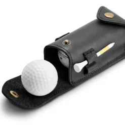 Uchwyt na piłkę i torba na podpórki golfowe | Skóra