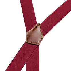 Vexel | Szerokie burgundowe szelki przemienne w stylu X