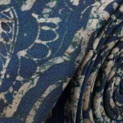 Virtuo | Ciemnoniebieski, jedwabny krawat we wzór paisley o długości 6 cm