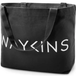 Waykins – Duża ciemnoszara torba tote z bawełny