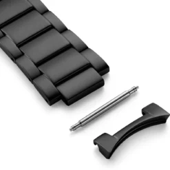 Yves | 20mm czarny pasek do zegarka ze stali nierdzewnej