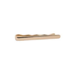 Zaokrąglona spinka do krawata o długości 4 cm w kolorze polerowanego, różowego złota