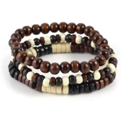 Zestaw brązowych bransoletek Multi Charm