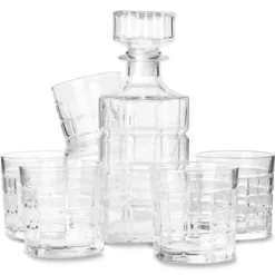 Zestaw do Whisky | 6 Geometrycznych Szklanek i Karafka