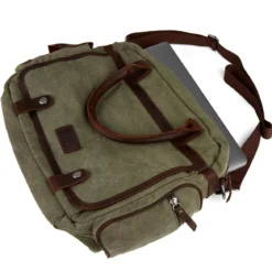 Zielono-brązowa torba na laptopa Sigurd