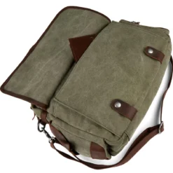 Zielono-brązowa torba na laptopa Sigurd