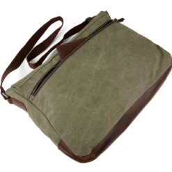 Zielono-brązowa torba na laptopa Spencer