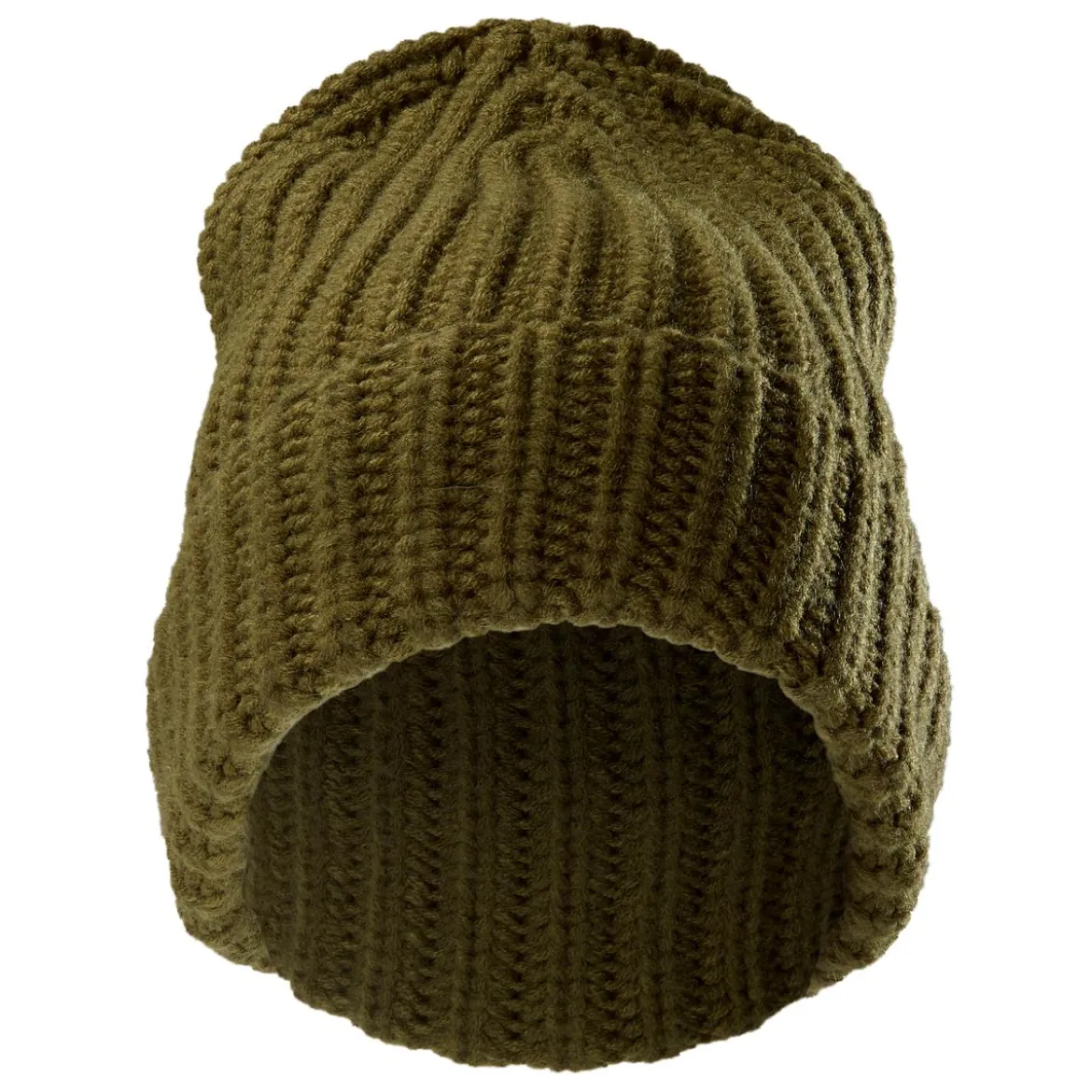 Zielono-oliwkowa masywna dzianinowa czapka beanie Fee Montagna